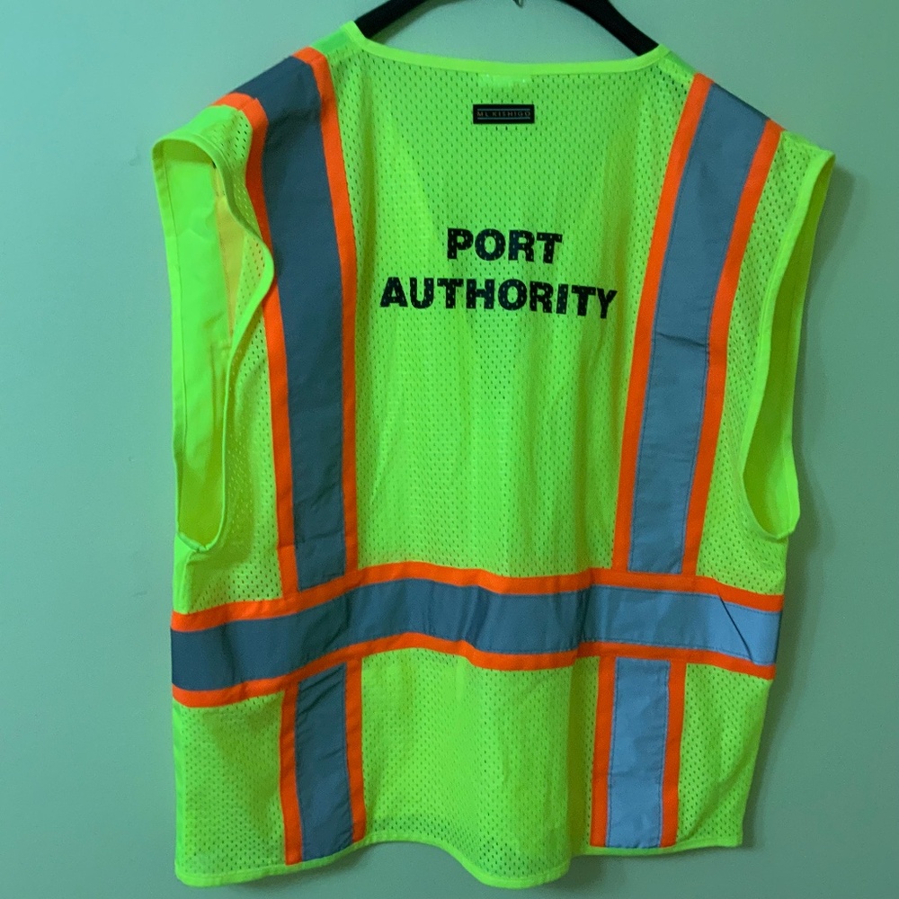 Port Authority New York New Jersey Employee Crew Reflective Safety Vest Size L